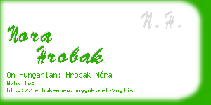 nora hrobak business card